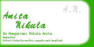 anita mikula business card